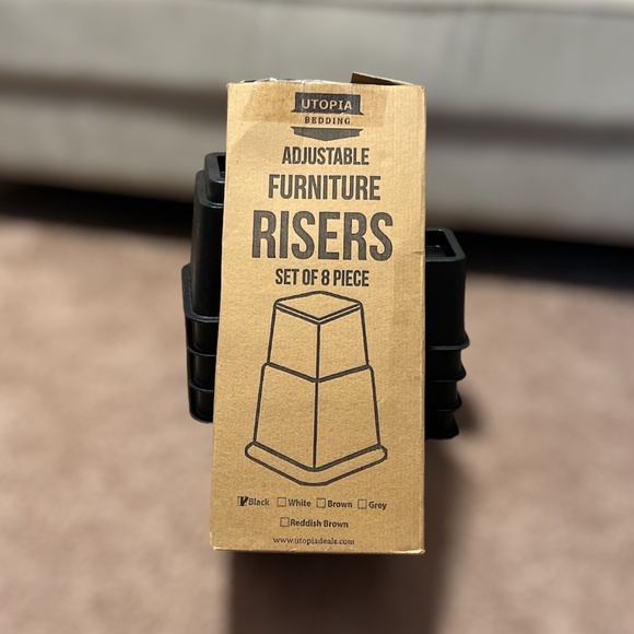 DORMS?? NEW Utopia Bedding Adjustable Bed Risers - Elevation Hts 3", 5" or 8" - Picture 10 of 11